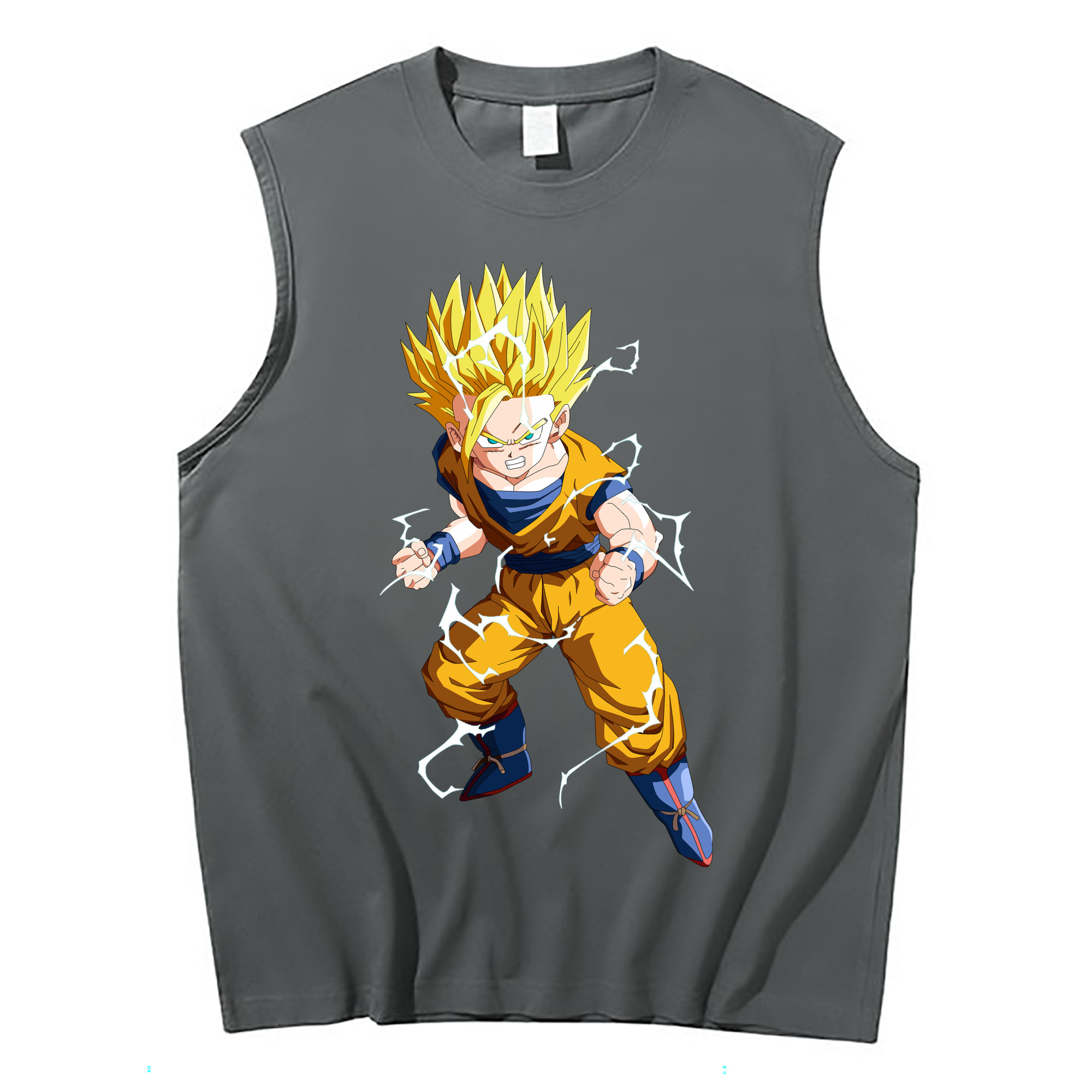 （画像用） ドラゴンボール 孫 悟飯（そんごはん）DRAGON BALL Son Gohan コットン100％タンクトップ（フロントプリント）